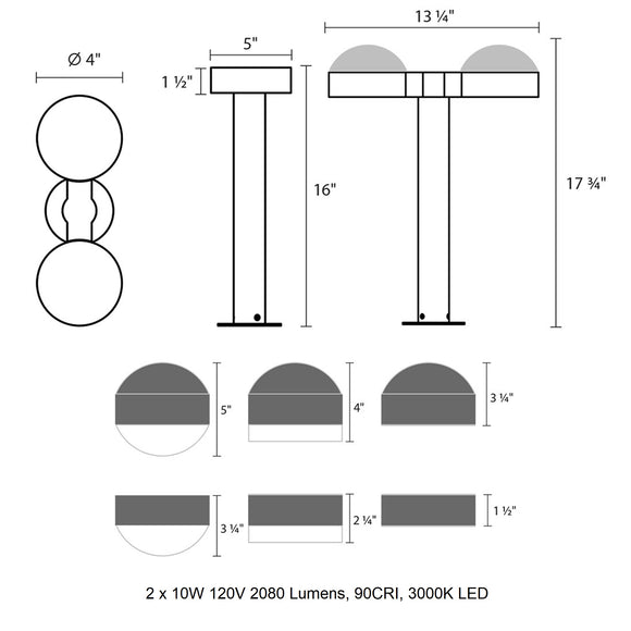 Inside-Out® REALS 2-Light LED Bollard