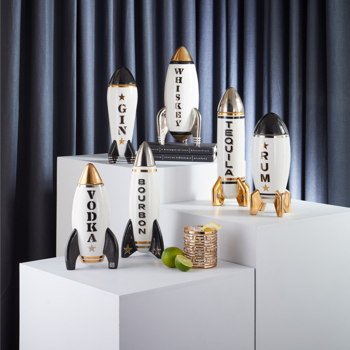 Jonathan Adler Rocket Bourbon Decanter - Thumbnail 4