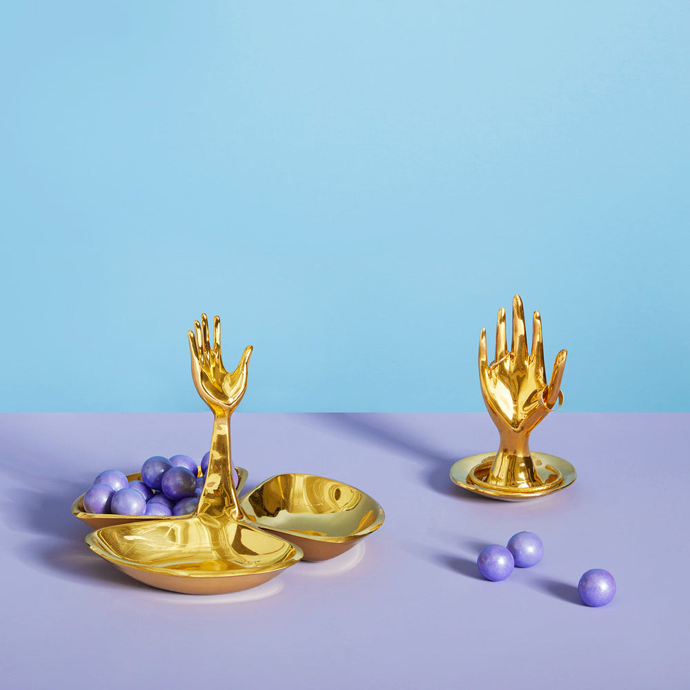 Brass Hand Ring Holder