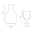 Glass Carafe Drinking Glass (set of 4)