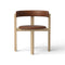 Principal Dining Chair  option Solid Oak / Walnut Nuance Leather