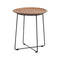 Al Wood Side Table  option Dark Ash Wood Top / Black Frame