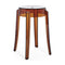 Charles Ghost Transparent Stool (Set of 2)  option Amber