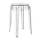 Charles Ghost Transparent Stool (Set of 2)  option Crystal