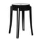Charles Ghost Transparent Stool (Set of 2)  option Glossy Black