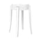 Charles Ghost Transparent Stool (Set of 2)  option Glossy White