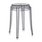 Charles Ghost Transparent Stool (Set of 2)  option Smoke Grey