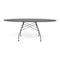 Glossy Outdoor Oval Dining Table  option Solid Black