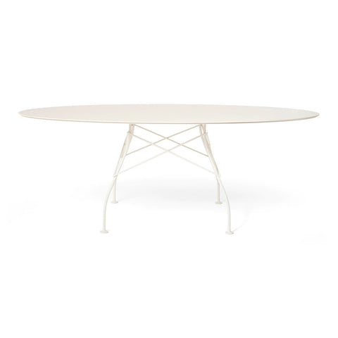 Glossy Outdoor Oval Dining Table