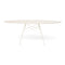 Glossy Outdoor Oval Dining Table  option Solid White