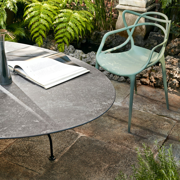 Glossy Outdoor Oval Dining Table