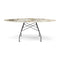 Glossy Oval Dining Table  option Symphonie Marble