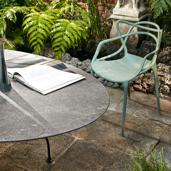 Kartell glossy oval dining table discount