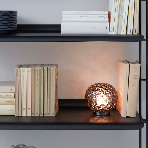 Kartell Mini Planet Table Lamp, Dimmable Battery Version, Crystal Clear, Diameter 16 Cm