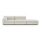 Plastics Outdoor 2-Seater Sofa with Pouf  option White