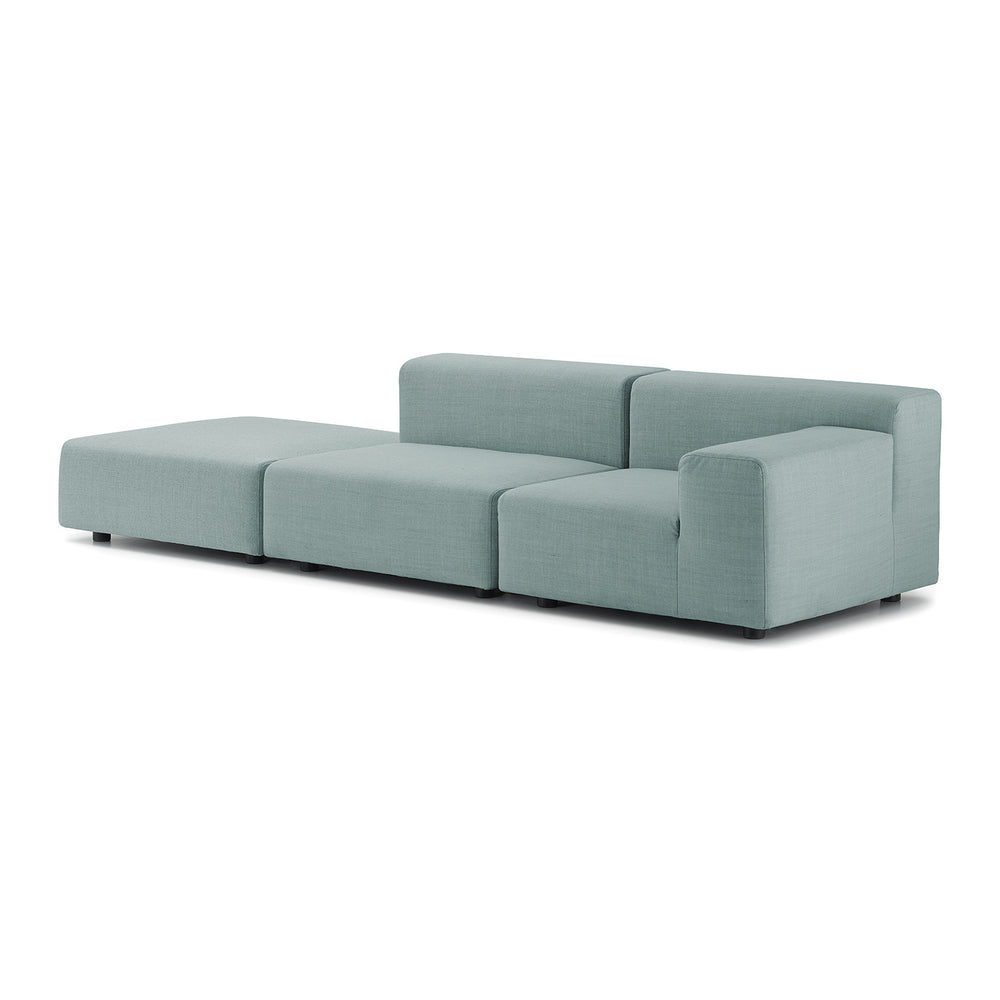 Plastics Outdoor 2-Seater Sofa with Pouf