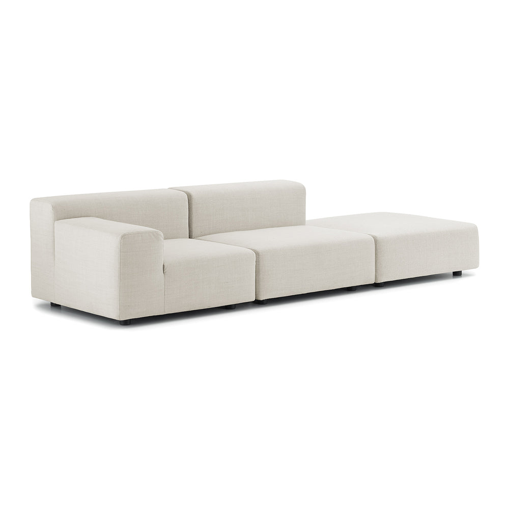Plastics Outdoor 2-Seater Sofa with Pouf