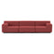 Plastics Tech Three-Seater Sofa  option Brick Red