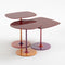 Thierry Side Table Set  option Burgundy