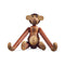 Monkey Figurine  option Teak / Limba / Medium: 11 in height