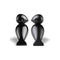 Small Lovebird Pair Figurine  option Black / Large: 3.5 in height
