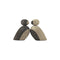 Small Lovebird Pair Figurine  option Oak / Smoked Oak / Small: 2.2 in height