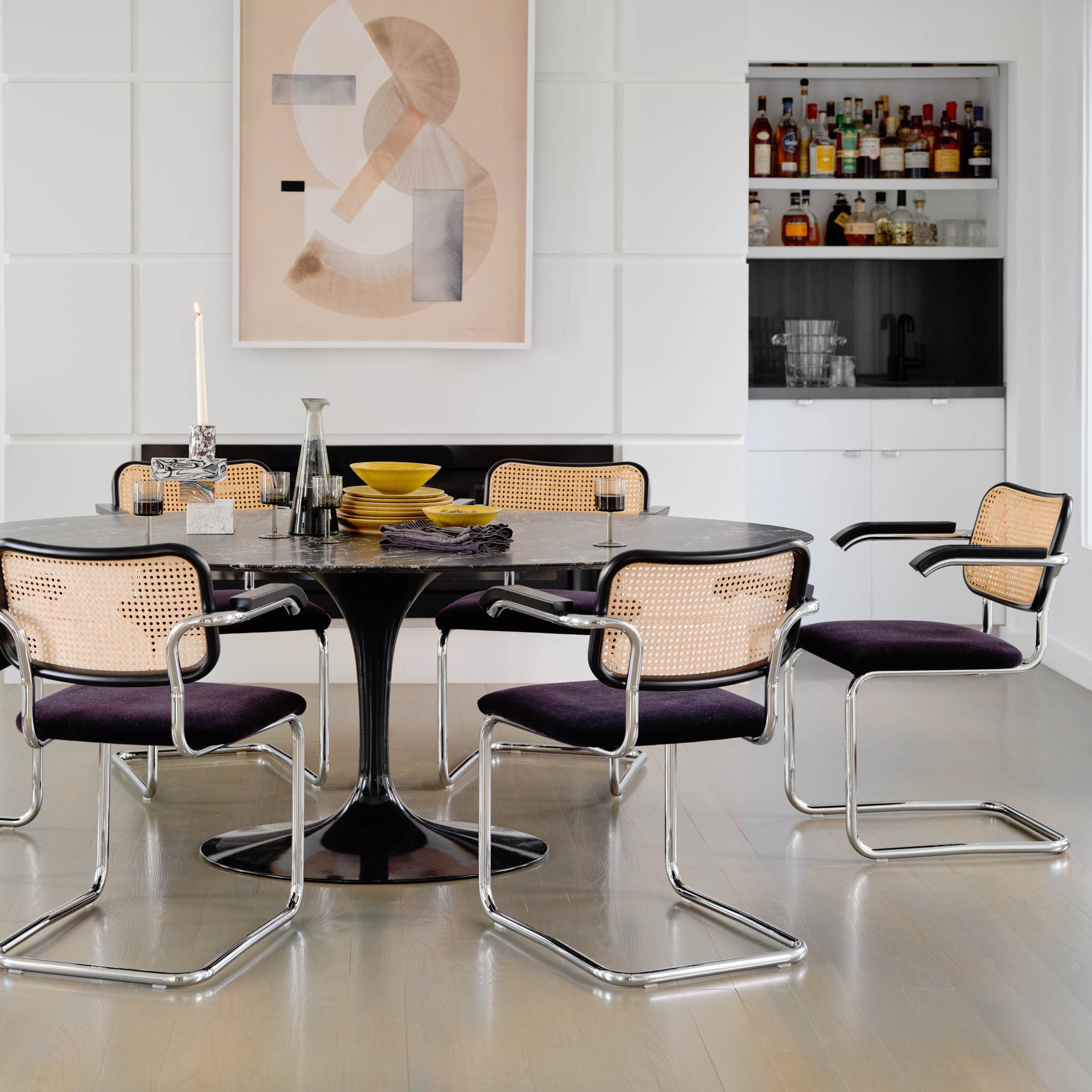 Knoll Cesca Armchair with Upholstered Seat 2Modern