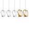 Crystal Rock 5-Light Cluster Pendant Light  option 3 Clear and 2 Amber