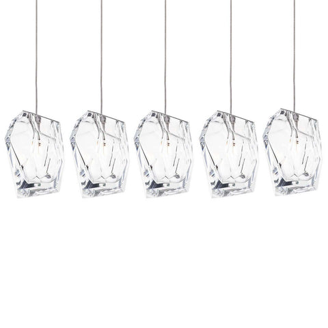 Crystal Rock 5-Light Cluster Pendant Light