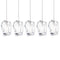 Crystal Rock 5-Light Cluster Pendant Light  option All Clear