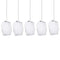 Crystal Rock 5-Light Cluster Pendant Light  option All Opal
