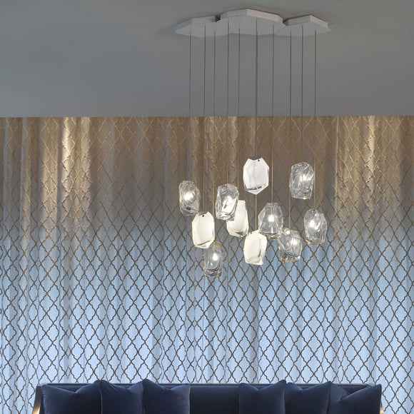 Crystal Rock 5-Light Cluster Pendant Light