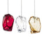 Crystal Rock 3-Light Cluster Pendant Light  option 1 Clear and 1 Red and 1 Amber