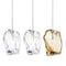 Crystal Rock 3-Light Cluster Pendant Light  option 2 Clear and 1 Amber