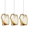 Crystal Rock 3-Light Cluster Pendant Light  option All Amber