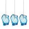 Crystal Rock 3-Light Cluster Pendant Light  option All Blue