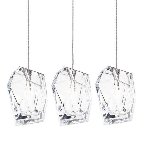 Crystal Rock 3-Light Cluster Pendant Light
