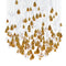 Droplets Sculpture Semi Flush Mount  option Gold