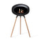 Dome Ground High Fireplace  option Black