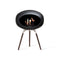 Dome Ground Low Fireplace  option Polished Steel