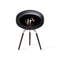 Dome Ground Low Fireplace  option Black