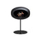 Dome Ground Steel Fireplace  option Black
