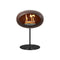Dome Ground Steel Fireplace  option Mocca