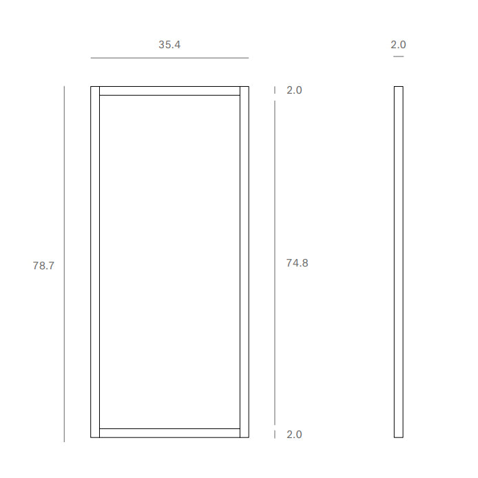 Light Frame Floor Mirror