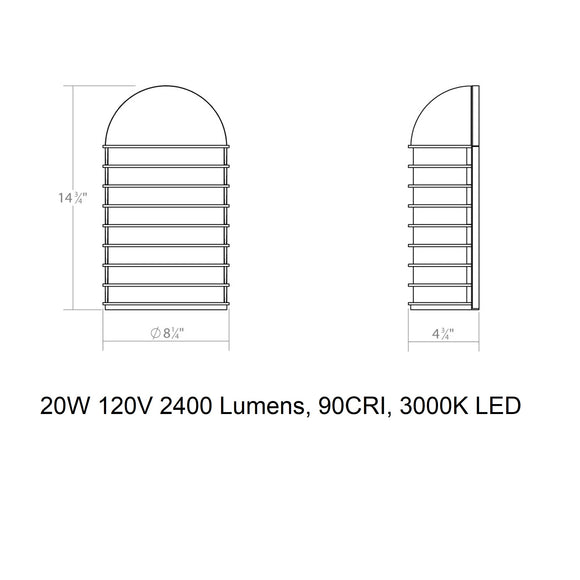 Lighthouse Outdoor Big LED Wall Sconce