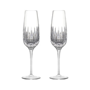 Lismore Diamond Essence Flute Glass (Set of 2)