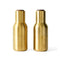 Bottle Grinders (Set of 2)  option Brushed Brass (Silicone)  / Walnut