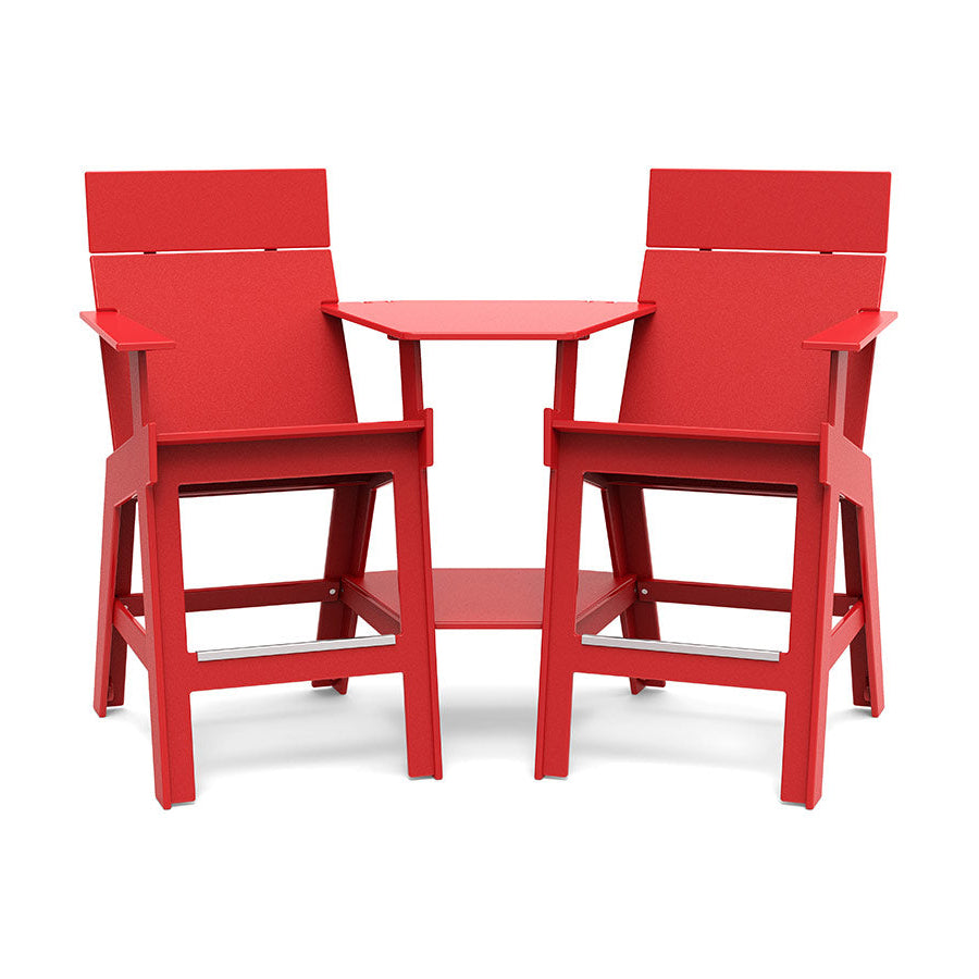 Lollygagger Hi-Rise Outdoor Chairs with Curved Attached Table