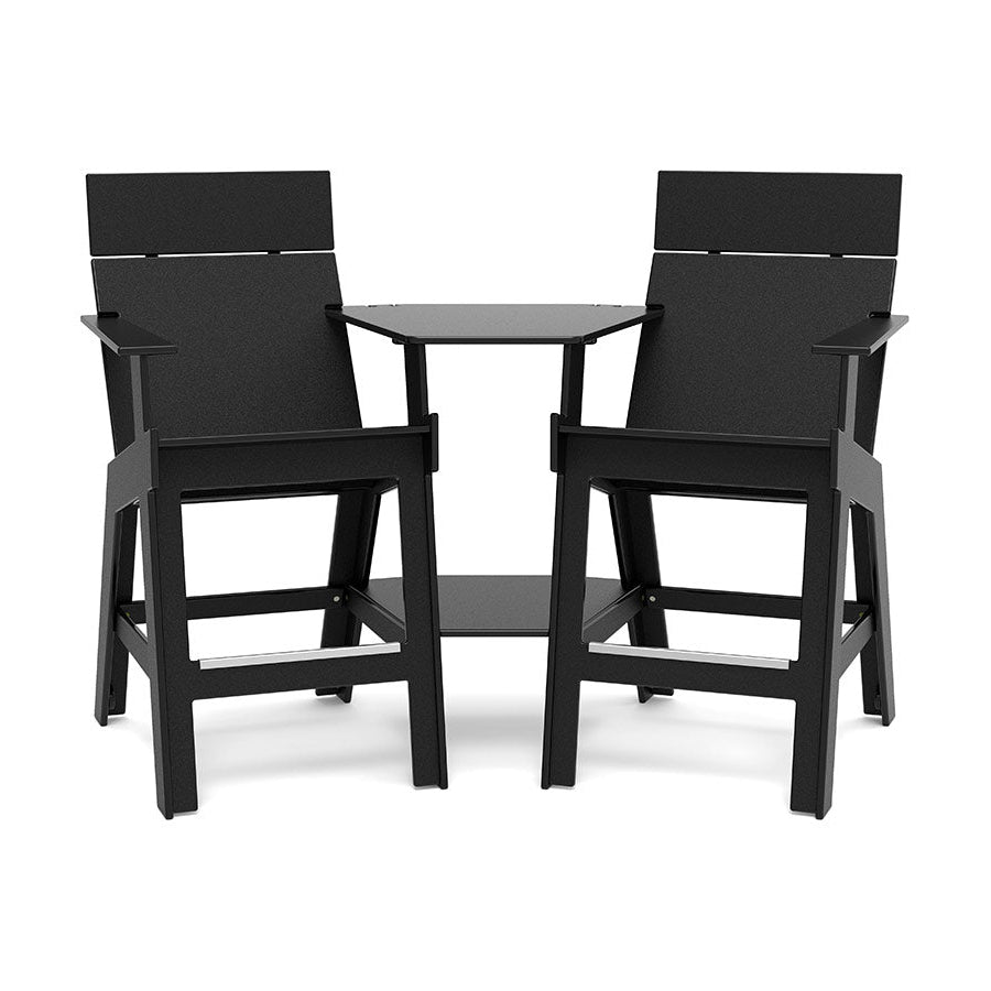 Lollygagger Hi-Rise Outdoor Chairs with Curved Attached Table