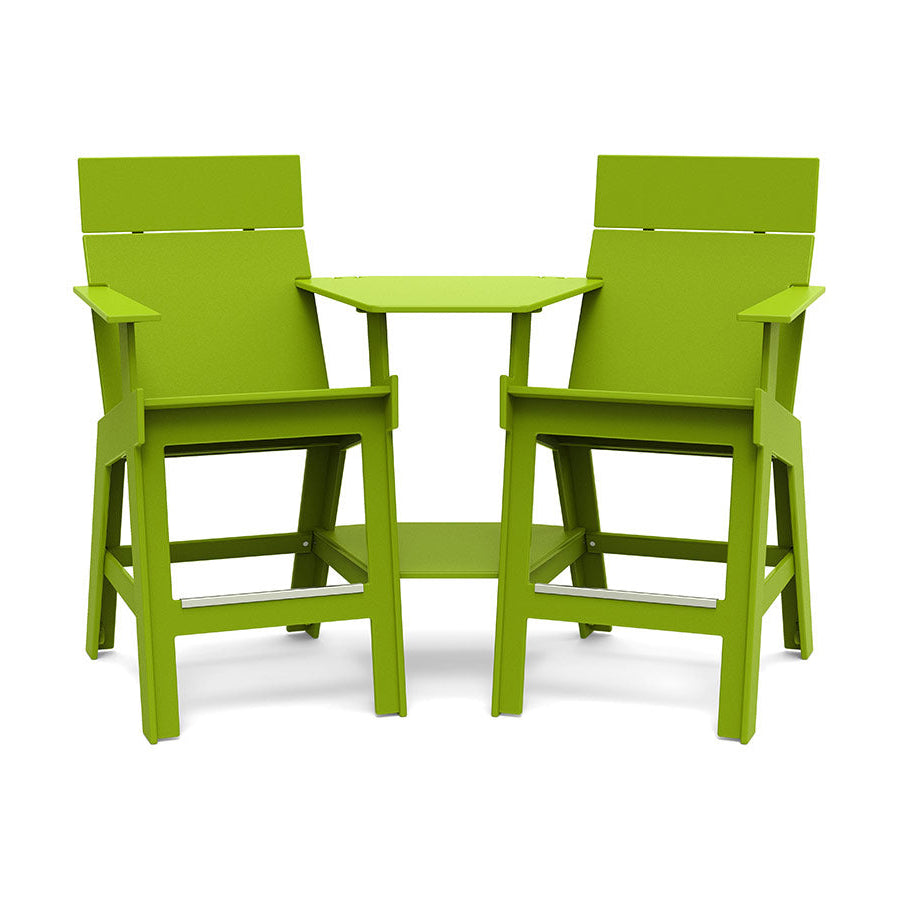 Lollygagger Hi-Rise Outdoor Chairs with Curved Attached Table